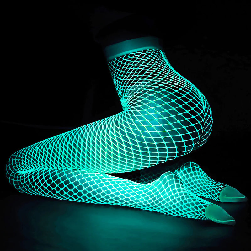 Luminous Glow in the Dark Fishnet Tights - Lusty Time