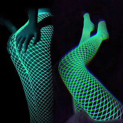 Luminous Glow in the Dark Fishnet Tights - Lusty Time