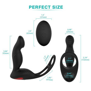 3 In 1 Remote Controlled Vibrating Prostate Massager - Lusty Time