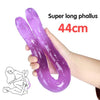 Double Long Soft Jelly Realistic Dildo - Lusty Time