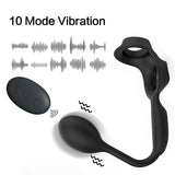 3 In 1 Vibrating Prostate Massager With Cock Ring - Lusty Time