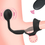 3 In 1 Vibrating Prostate Massager With Cock Ring - Lusty Time